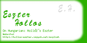 eszter hollos business card